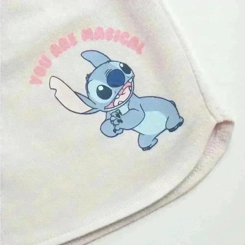 NWT Disney Girls Set Fleece Hooded Ruffle Short Sleeve Shirt and Shorts Sz 3-6MO